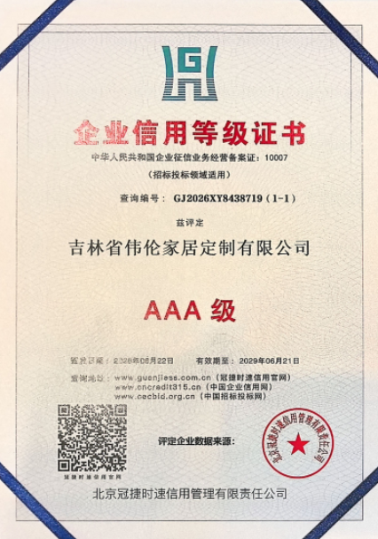 企业信用等级证书